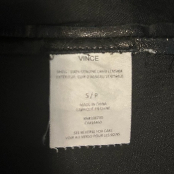 Vince black leather tshirt - Picture 6 of 7